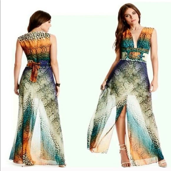 Multi-colored Marciano Gown(NWOT) - Picture 3 of 16